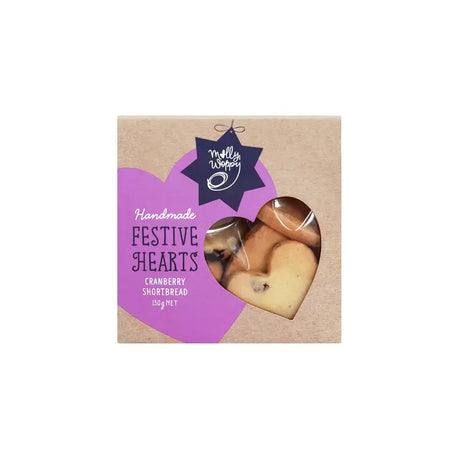 Festive Hearts Shortbread Cookies Molly Woppy
