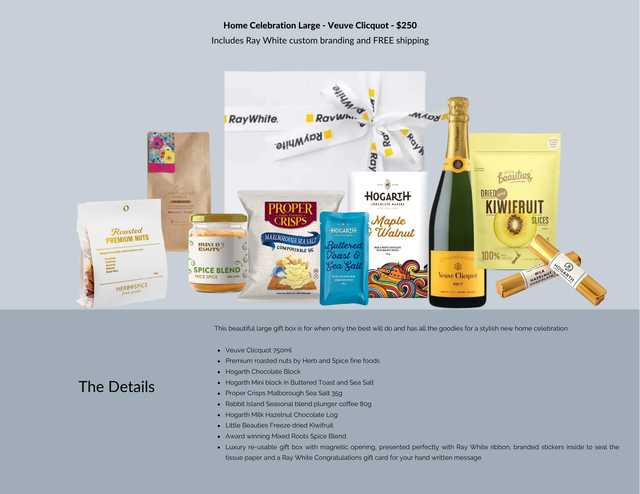 Home Celebration Large with Veuve (Nelson Ray White) Ray White