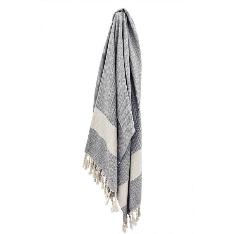 Turkish Towel /Throw - Grey (Raine & Horne)