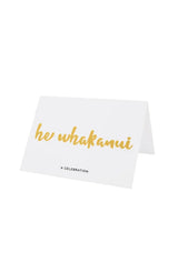 He Whakanui - A Celebration, gold foil Te Reo greeting card