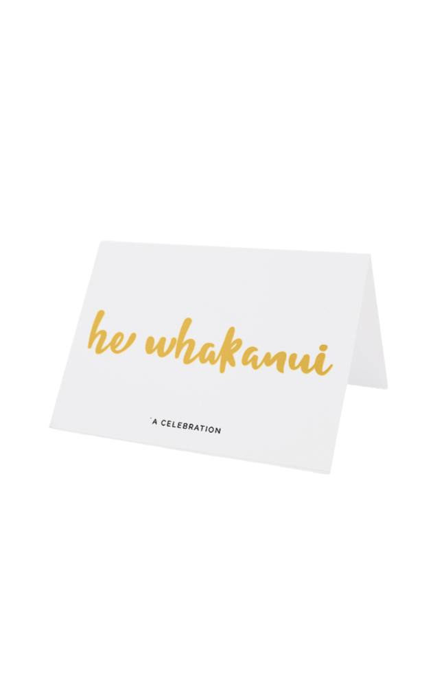 He Whakanui - A Celebration, gold foil Te Reo greeting card