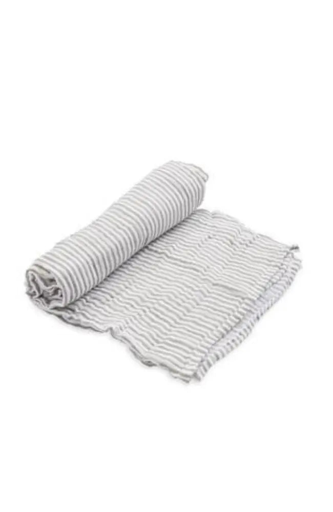 Muslin Wrap - Grey Stripe-Corporate Little Unicorn