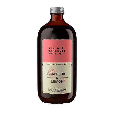 Raspberry & Lemon Soda Syrup Six Barrel Soda