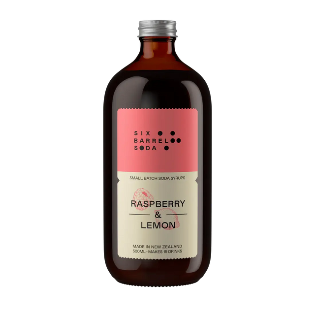 Raspberry & Lemon Soda Syrup Six Barrel Soda